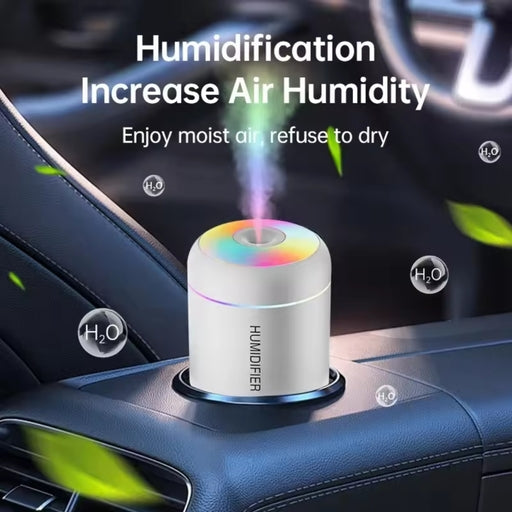 300Ml Portable USB Air Humidifier & Aroma Diffuser with LED Light – Mini Mist Sprayer for Home