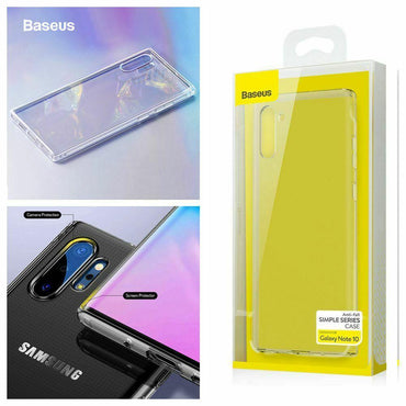 100% Genuine BASEUS Simple Series Clear Anti-drop TPU Phone Case for Samsung Galaxy Note 10