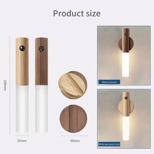 Motion Sensor LED Night Light Human Body Induction Lamp Wall Mount Rechargeable