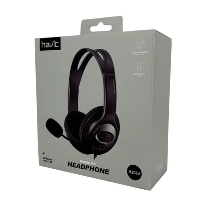 Havit H206d Double Plug 3.5mm Stereo With Mic Headphone