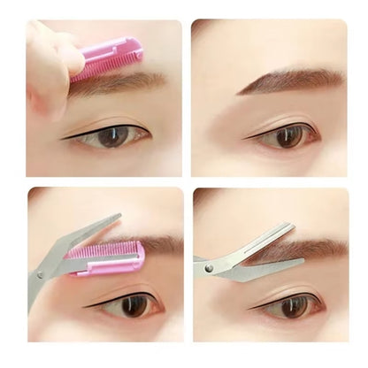 Eyebrow Trimmer Scissors with Comb â€“ Facial Hair Removal & Brow Shaping Grooming Tool