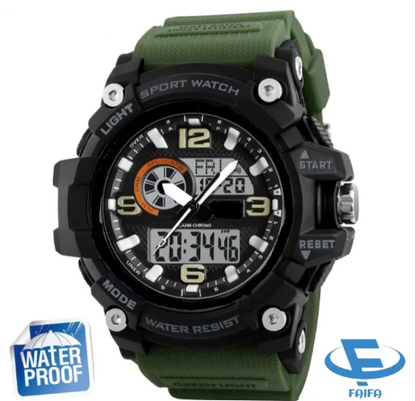 Sport Watch Waterproof S-Sport Watch 4 Colours Piaoma Dual Time