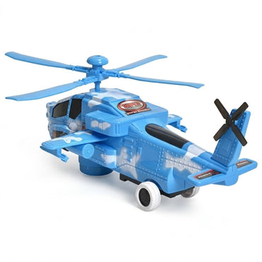 Victor Bump and Go Battery Operated Military Helicopter with Flashing Lights and Sound for Kids
