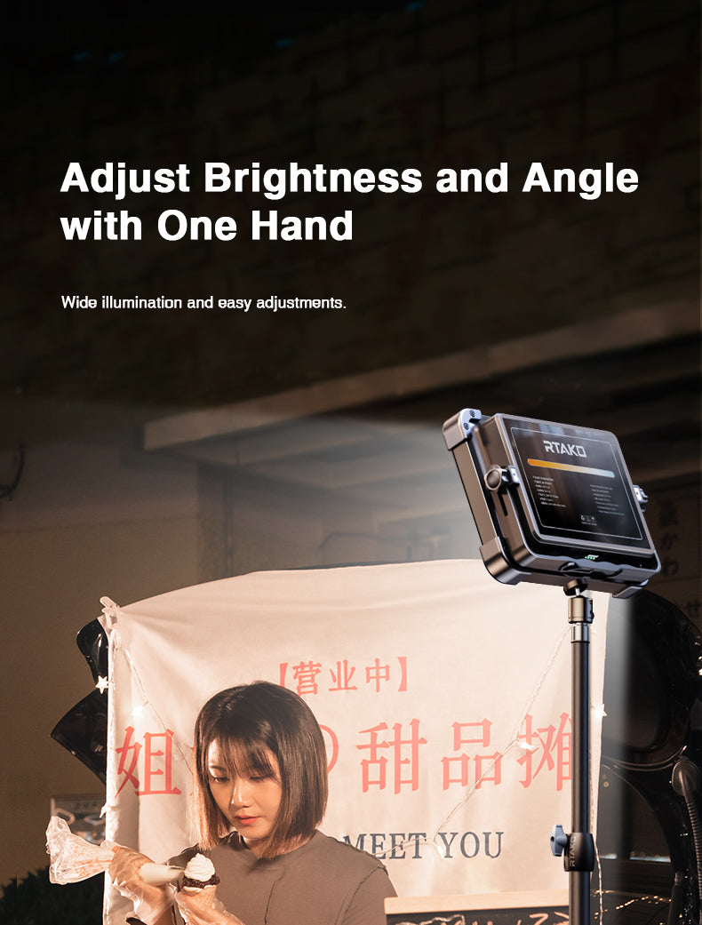 RTAKO AR-GTB600T Multi-Function Charging Panel Light For Studio Lighting