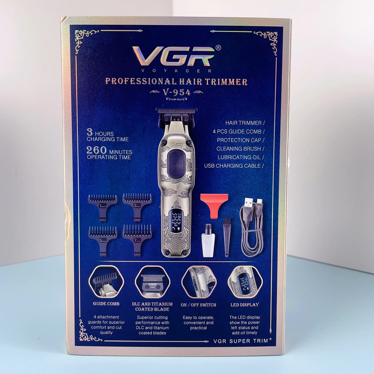 VGR V-954 Professional Cordless Hair Trimmer For Men
