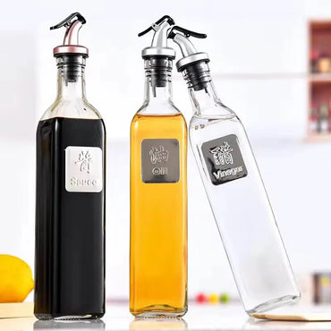 500Ml Square Multi-Specification Glass Bottled Vinegar Kitchen Dispenser Bottle