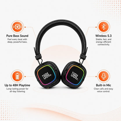 JBL Wireless ANC Headphones – Pure Bass Stereo, Bluetooth, Noise Cancelling, Hands-Free Calls, 48H