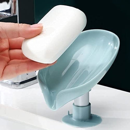 Portable Soap Dish Suction Cup for Shower, Featuring Leaf Soap Tray with Suction Cup