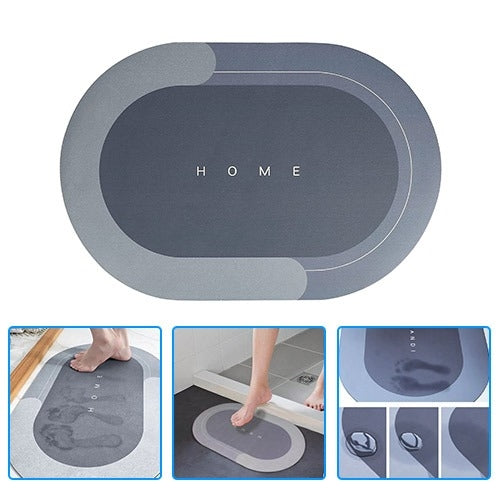Washable Rubber Mat Round Carpet