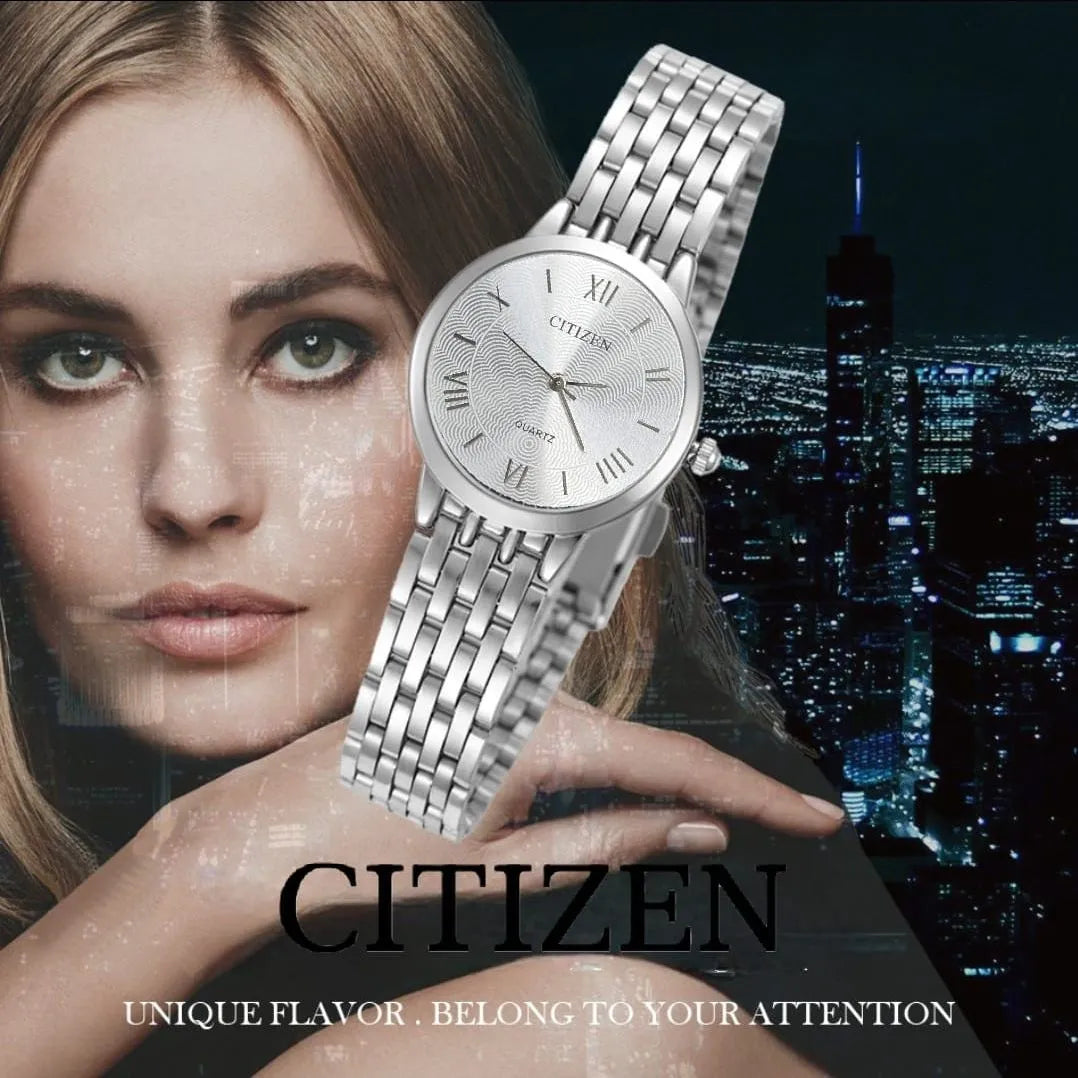 CITIZEN Famous Brand Watch Luxury Gold Women Full Steel Quartz Ultra Thin Watches for Fashion Lovers