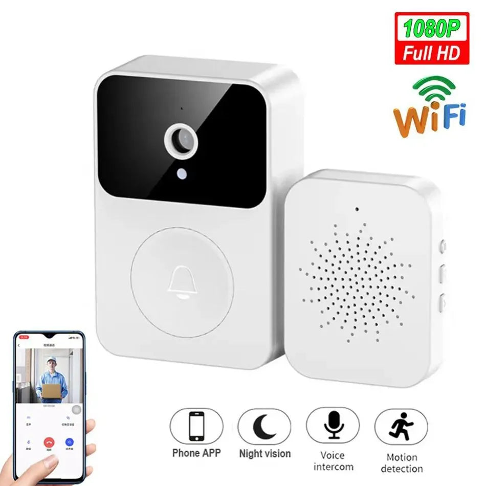 Smart Wireless Video Doorbell Camera | HD Anti-Theft Monitor with Voice & 150M Range