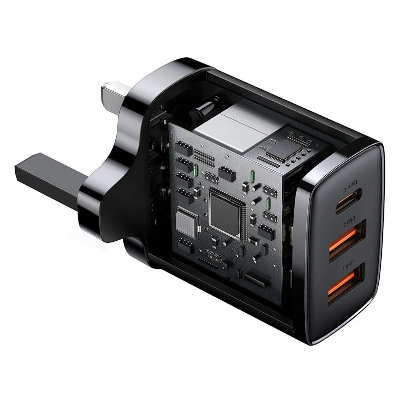Baseus 30W Compact Fast Charger 2USB + TYPE-C