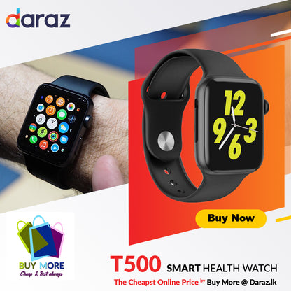 T500 Smart Watch A Grade Quality High Copy Bluetooth Call & Music Smart Watch W34 Heart Rate Monitor - Smartwatch D13, W34, X6, F8 Features for IOS & Android Watch High copy