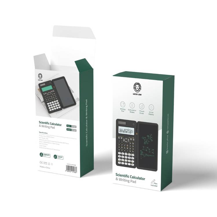 Green Lion Branded Scientific Calculator With Writing Pad & Stylus Pen