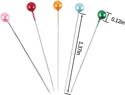 Multicolor - Pearl Head Pins -Hijab Pin/Brooches Dot Pin 10Pcs Roll