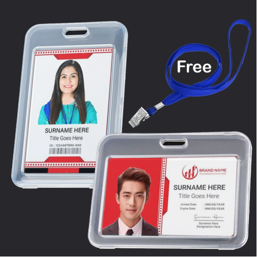 Office ID Card Holder (2Pcs of Vertical /Horizontal )