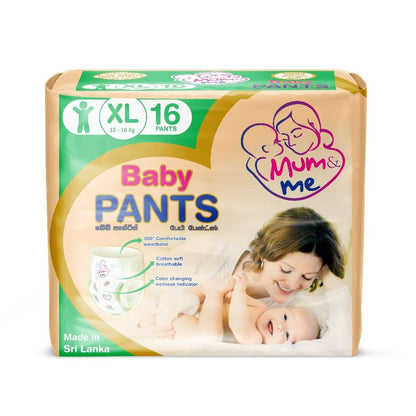 Mum & Me Baby Pants Diapers | XL 16 Pcs