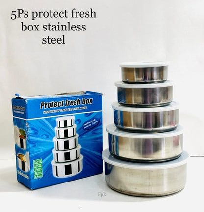 5 Pcs Protect Food Fresh Box Set - High Quality Stainless Steel Ware