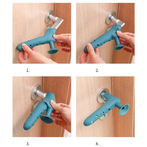Door Handle Protective Cover Silicone Door Knob Cover with Suction Cup