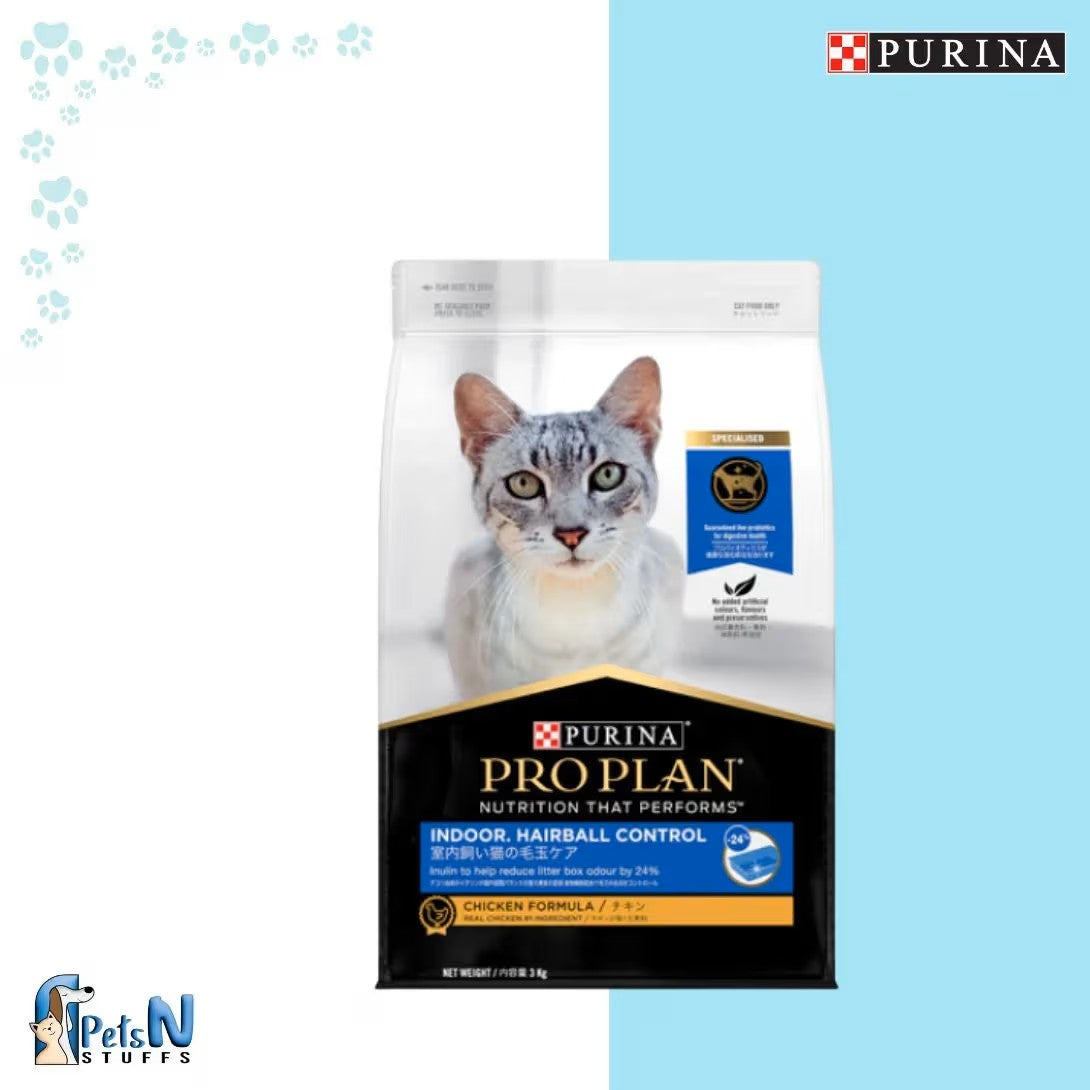 Purina Pro Plan Indoor Hairball Control Cat Dry Food 1.5Kg