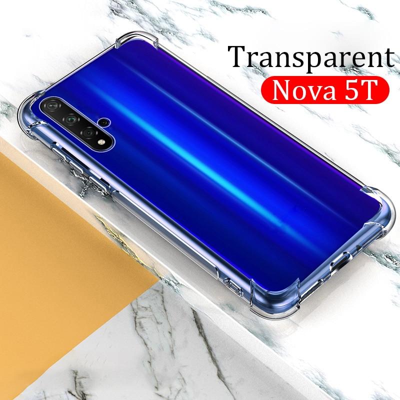 Transparent Airbag Shock Proof Cover For Huawei Nova 5T / Honor 20 Shock Resistant Case Cover