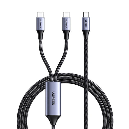 Ugreen 35087 USB-C to 2 USB-C 100W Braided Cable - 1.5M