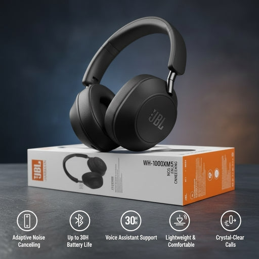 Sony WH-1000XM5 Wireless Bluetooth Headphones with Adaptive Noise Cancellation, Deep Bass & All-Day
