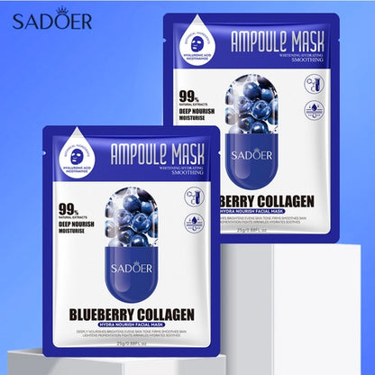 SADOER Plant Mask Series Facial Mask Sheets - Suitable for All Skin Types, for Men & Women