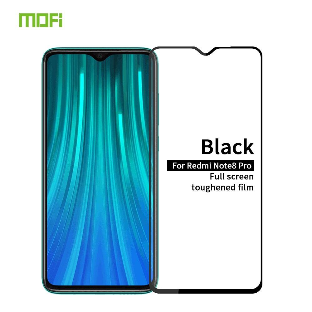 2 in 1 HD Clear Full Tempered Glass Screen Protector for Xiaomi Redmi Note 8 Pro - Black