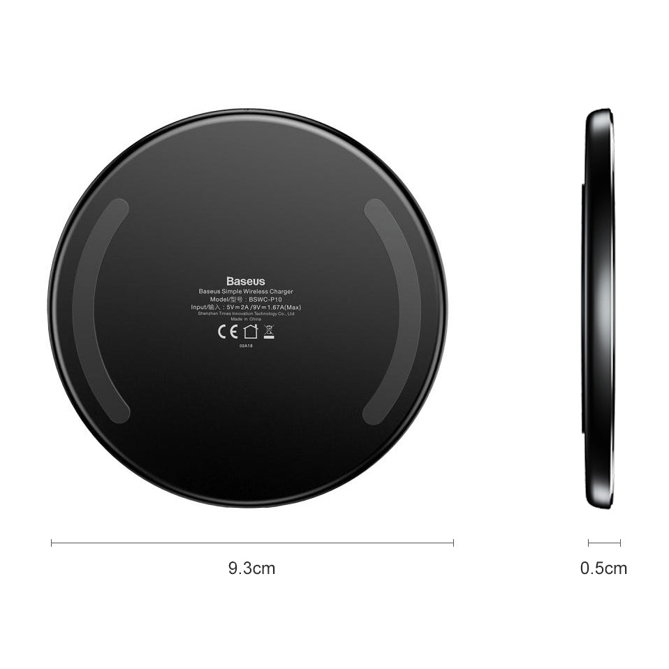 Baseus Simple Wireless Charger 15W (Updated Version with 1M Type-C Cable )