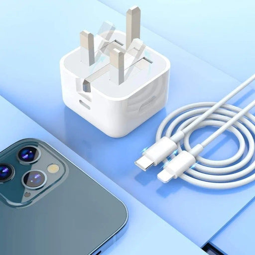 20W Fast Charger with Lightning USB-C Cable QC 3.0 for IPhone