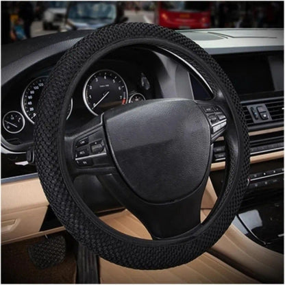 Car Styling Texture Auto Silicone Steering Wheel Cover Soft Car Steering Wheel Automobiles/BLACK