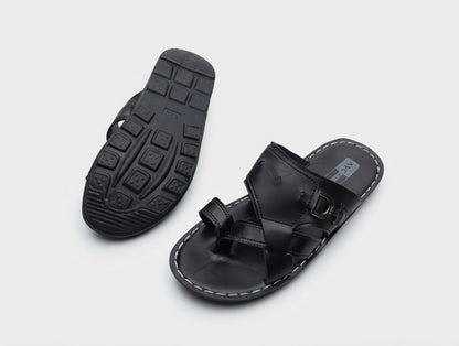 Men Pu Slippers Tan