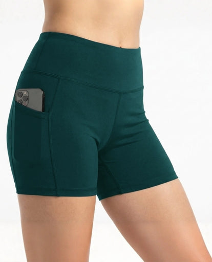 TRE Women’s High Waist Dri Fit Active Short with Phone Pouch | Utility Pocket