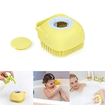 Silicone Bath Brush Bath Home Massage Shampoo Brush Silicone Round Baby Bath Brush Can Fill Liquid