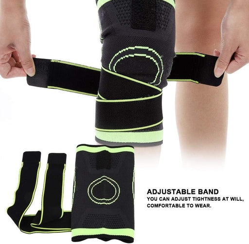 Adjustable Knee Support Brace Compression Sleeve for Running, Workout & Recovery