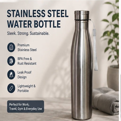 1000Ml Stainless Steel Insulated Water Bottle – Hot & Cold Sports Flask for Travel, Camping & Gym