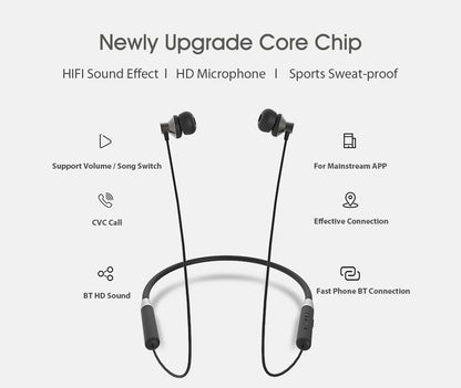 Lenovo HE05 Wireless Bluetooth 5.0 in-Ear Neckband Earphones with Mic