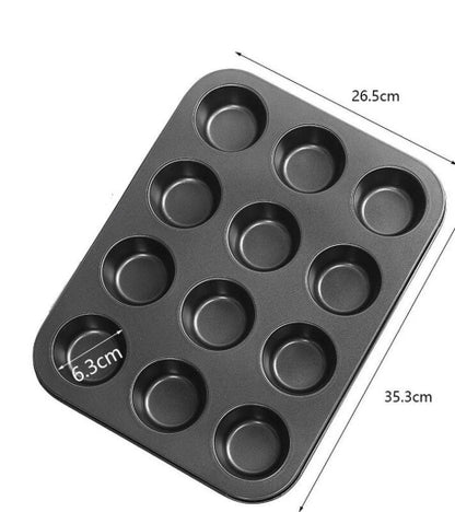 12 Pcs Cup Cake Tray