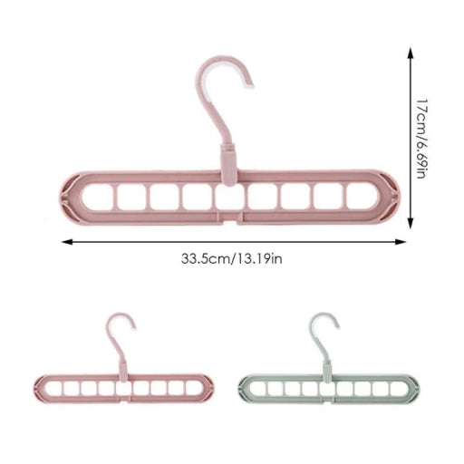 5Pcs Magic Wardrobe Space Saver Folding Hangers Anti-Slip Clothes Hanger Set