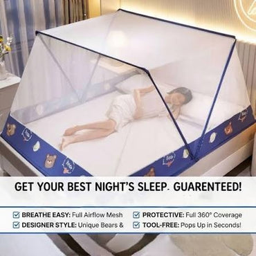Single Bed Foldable Mosquito Net - (L - 4Ft , W - 6Ft)
