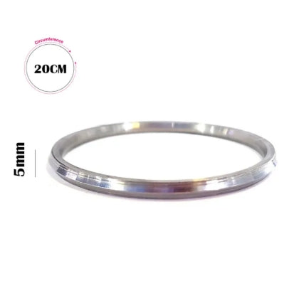 Silver Plated Stainless Steel Cuff Bracelet 5Mm