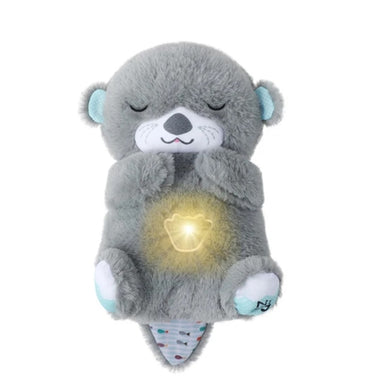 Breathing Plush Bear/Otter Doll – Soothing Sound & Light Sleep Companion for Kids, Soft Musical