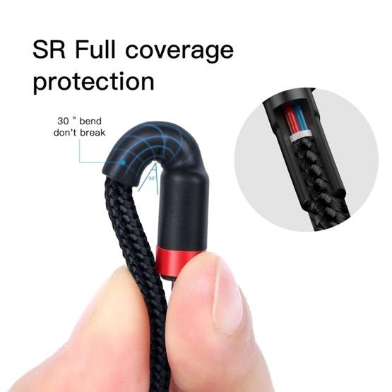 2M Baseus 3A USB Type C To Type-C Cafule Cable For iPad Pro Xiaomi Mix 3 Huawei Mate 20 Pro Oneplus 6t 6 PD Quick Charge 2M