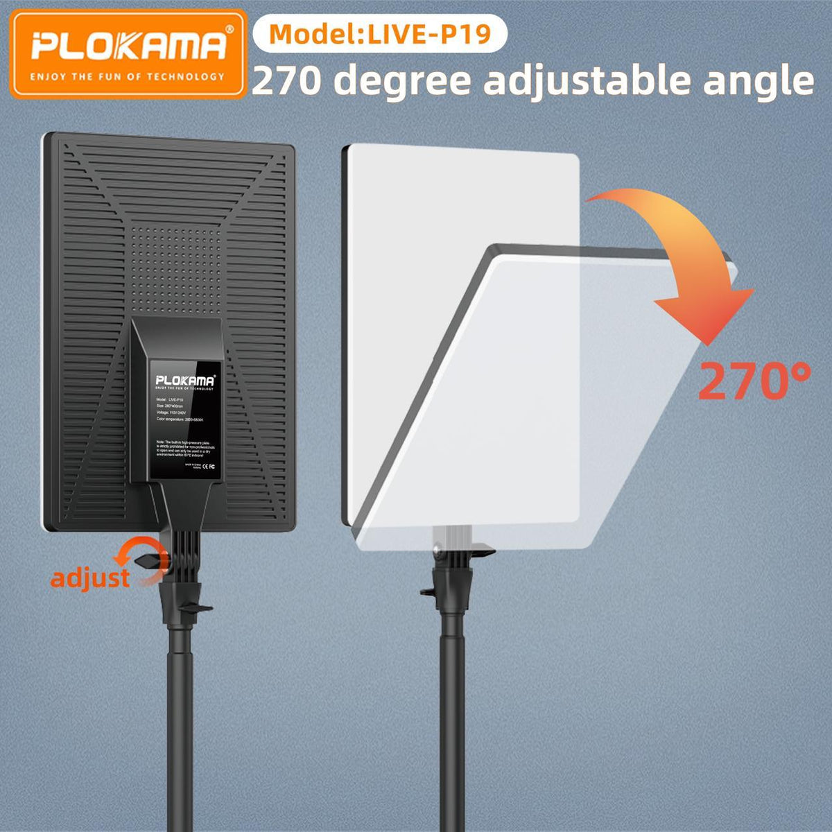 Plokama LIVE-P19 LED Photography/Videography Fill Light