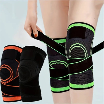 Double-Strap Knee Support Pads – Elastic Sports Protection for Fitness, Hiking & Daily Wear