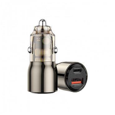 WIWU Wi-QC012 95W PD+QC Dual Port Fast Charging Zinc Alloy Car Charger