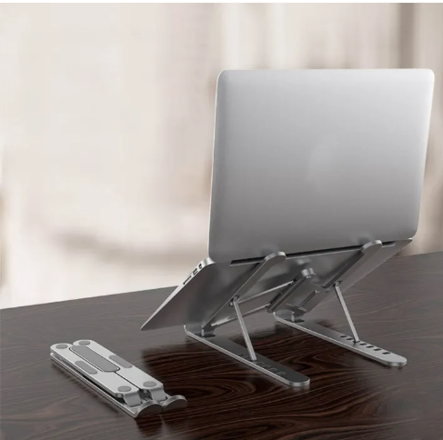 Portable Adjustable Aluminum Laptop Stand (11-15") | Foldable Ergonomic Desk Riser for Mac, Windows