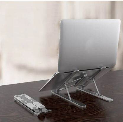 Portable Adjustable Aluminum Laptop Stand (11-15") | Foldable Ergonomic Desk Riser for Mac, Windows