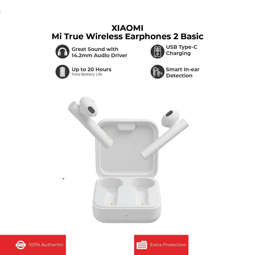 XiaoMi True Wireless Earphones 2 Basic The new headphones have a longer battery life. With excellent sound quality, easy to a